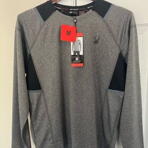 Spyder Active Heather Gray and Black Shirt